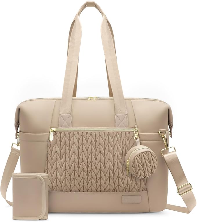 LOVEVOOK Diaper Bag Tote, Large Baby Diaper Bag Waterproof Travel Diaper Tote with Changing Pad