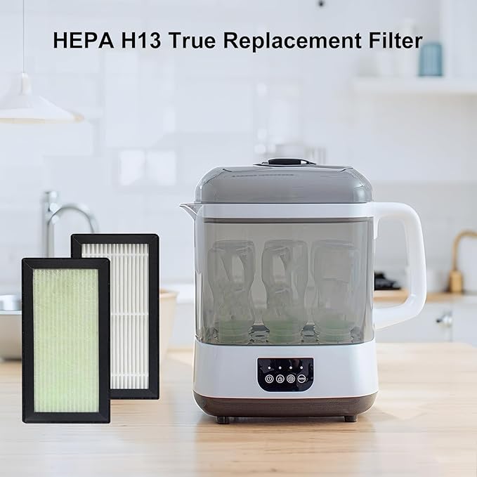 6 Pack HEPA H13 True Filter Replacement for Dr. Brown's Sterilizer and Dryer for Baby Bottles and Pacifiers