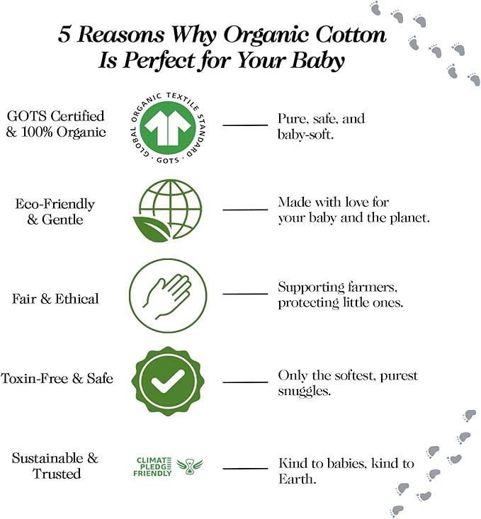 100% Organic Cotton Crib Sheets (3-Pack) - GOTS Certified - Breathable Organic Crib Sheets - Double-Elastic for Secure Fit, Extra Protection for Your Baby - Gender-Neutral Sheet (28"x55")/ 140 x 70cm