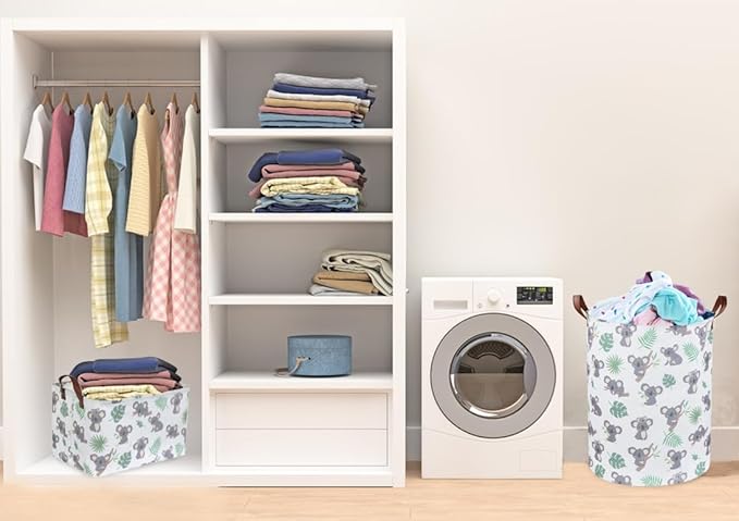 Essme Baby Laundry Basket,Kids laundry hamper for Baby Room Decor,Nursery Hamper, Animal Basket,Gift Baskets,Home Organizer(Koala)