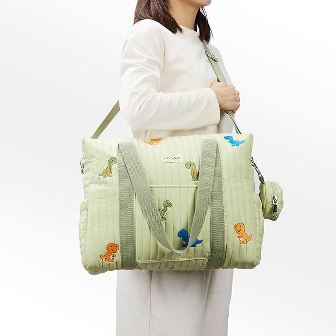 3pc Diaper Bag Tote Set, Hospital Bag for Labor & Delivery, Maternity Travel Bag with Changing Pad & Pacifier Case