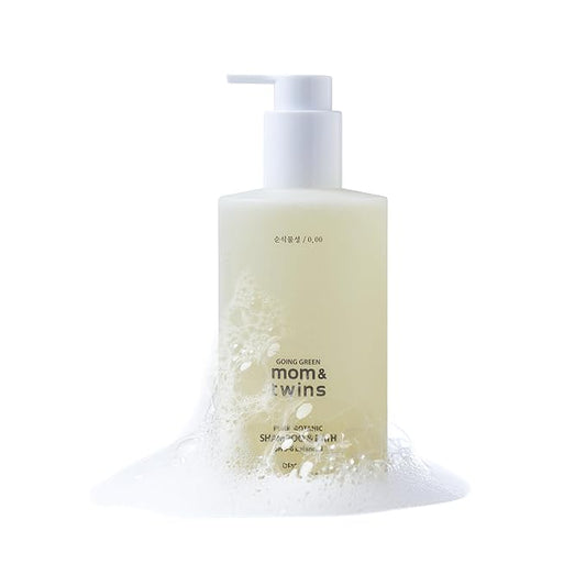 Lyanature SHAMPOO & BATH – Tear-Free 2-in-1 Organic Korean Baby Shampoo & Wash, Vegan Cleanser for Hair, Face & Body, Gentle, EWG Verified, Non-Toxic (10.82 fl oz / 320g)