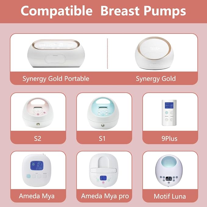 27mm Pump Parts Compatible with Spectra S1/S2/9 Plus,Spectra Replacement Pump Parts,Full Set Replace Include 27mm Flange, Duckbill Valve, Backflow Protector, Tubing and Bottle