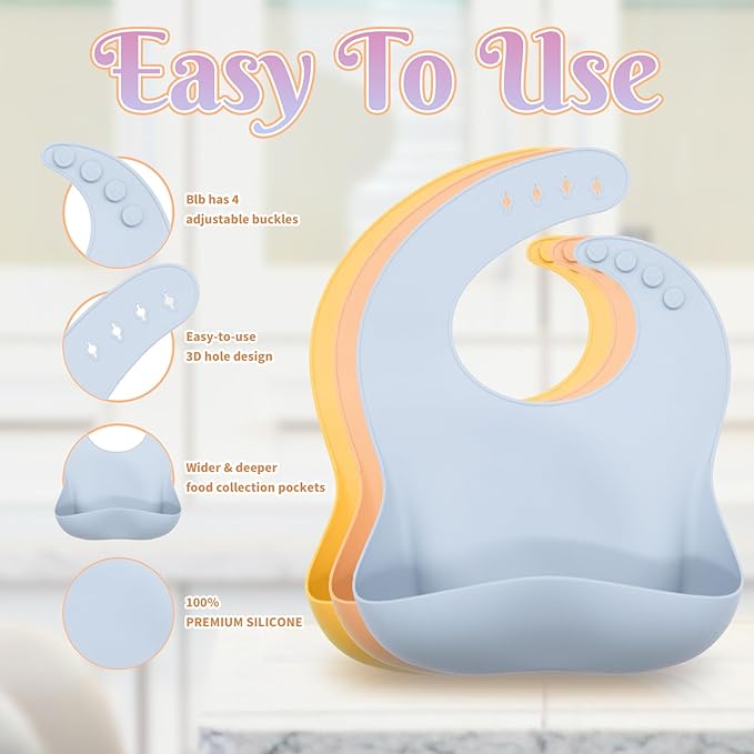 CHCC Silicone Baby Feeding Set 21 Pcs, Baby Led Weaning Supplies, Baby Feeding Supplies Set BPA Free, Essentials for Newborn Gift Mixed