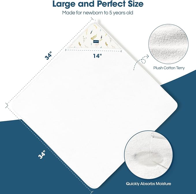 GRSSDER Baby Hooded Towel 2 Pack for Newborn, Super Soft Bath Towels with Original Designs, Ultra Absorbent Knit Terry, Large Toddler Towels with Hood for Boys Girls, Shower Gifts for Infant,34"x 34"