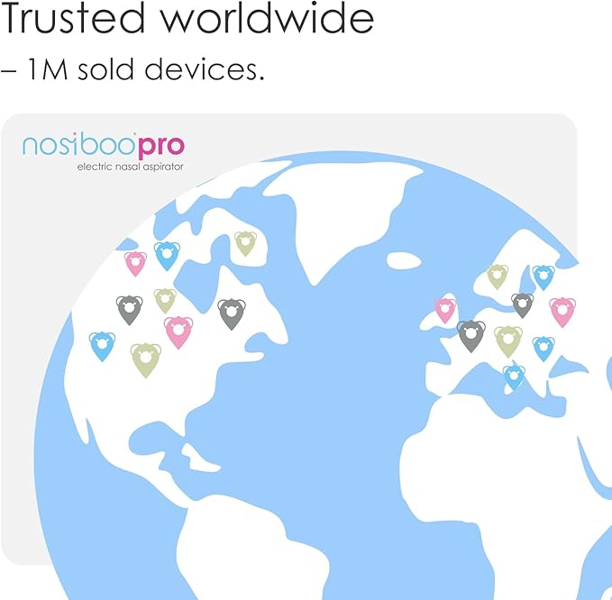 Nosiboo Pro Nasal Aspirator for Babies | Electric Nose Sucker | Made in EU | Adjustable Suction Power | Premium Quality | Award-Winning Design