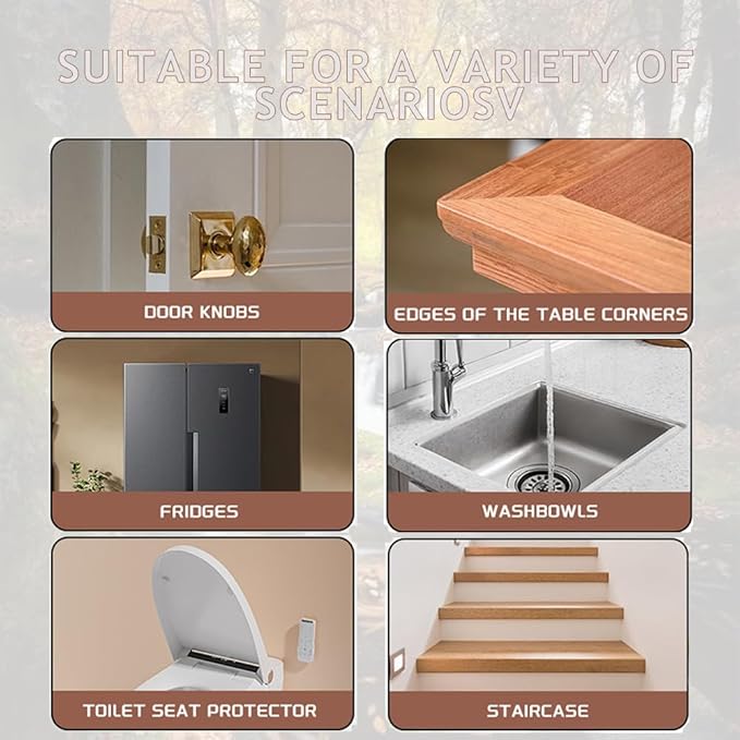 Baby Proofing Edge Protector for Kid Clear Edge Protector Strip Safety Corner Guards Child Proof Corner Bumper for Furniture 1.2" x 9.84' (thk: 2mm)