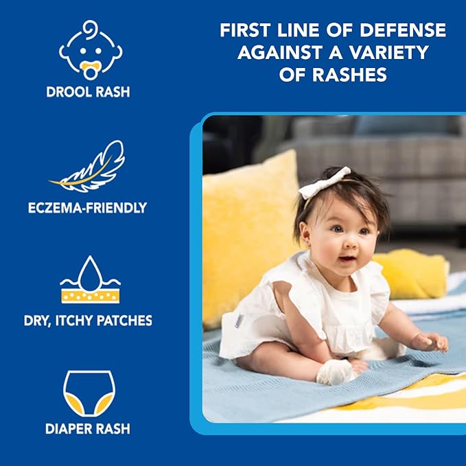 Triple Paste Multi-Purpose Baby Healing Ointment, 2 oz Tube, Baby Diaper Rash Cream and Skin Protectant for Hands, Face & Bottom Treats, Soothes and Prevents with Zinc Oxide (Packaging May Vary)