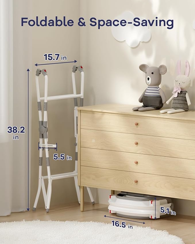 AVIDOR 2-in-1 Baby Bathtub with Stand for Newborn and Infants, Foldable Baby Bath Tub, Baby Shower Gifts for New Parents, Gray