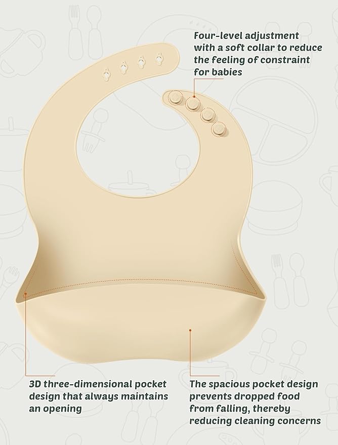 JELLDJK Silicone Baby Feeding Set 9 Pcs, Spill-Proof Suction Plate, Bowl, Bib, Silicone spoon&forks, Wooden Spoons&forks, Training cup with straw and Sippy Cup, Baby Eating Utensils (Blue)