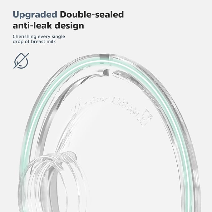 MomMed Wearable Breast Pump (Model S21) – Double Electric Hands-Free Breast Pump, Leak-Proof Design, 3 Modes (Stimulation, Expression, Auto) & 12 Vacuum Levels, Portable and Quiet, Gray, 2Pack