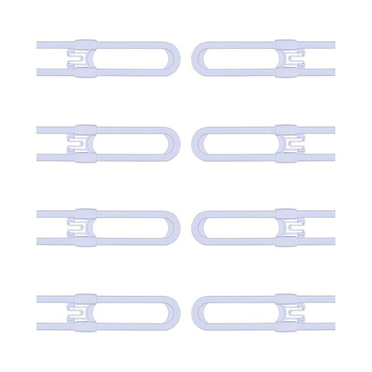 Sliding Cabinet Child Safety Locks - OKEFAN Baby Proofing Cabinet Lock Cupboard Latches for Kids on Closet Door Knobs Handles Pulls No Drill (8, White)