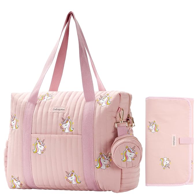 3pc Diaper Bag Tote Set, Hospital Bag for Labor & Delivery, Maternity Travel Bag with Changing Pad & Pacifier Case