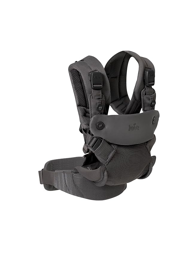 Joie Savvy Air 4-in-1 Mesh Baby Carrier – Breathable, Ergonomic Baby Carrier with 4 Carry Positions, Cooling Mesh Fabric, Padded Straps, and Lumbar Support (Cinder)