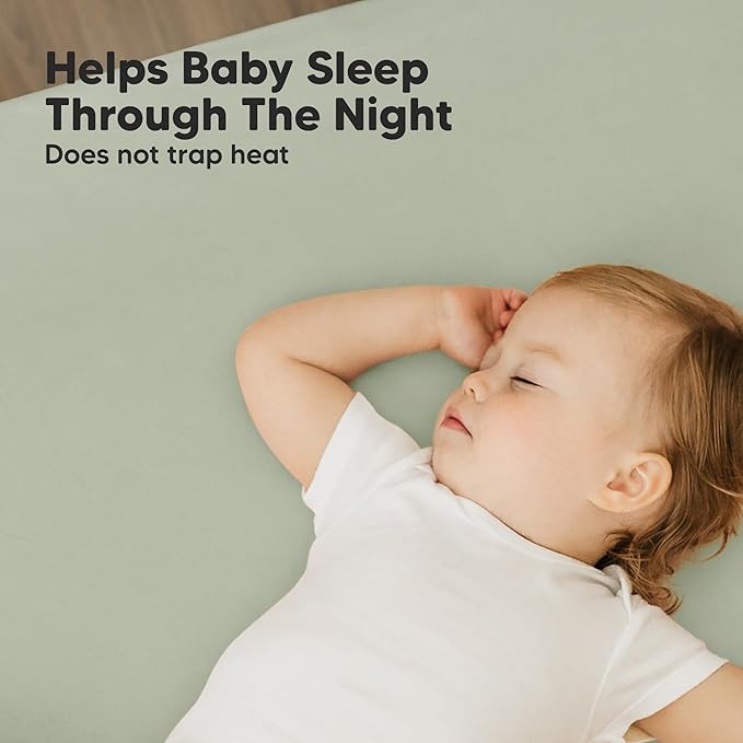 2-Pack Mini Crib Sheets Fitted - 38x26 Pack N Play Sheets for Pack and Play Mattress, Organic Cotton, Soft & Breathable Playard Bedding, Neutral Mini Toddler Bed Cover for Boys, Girls (Foxtrot)