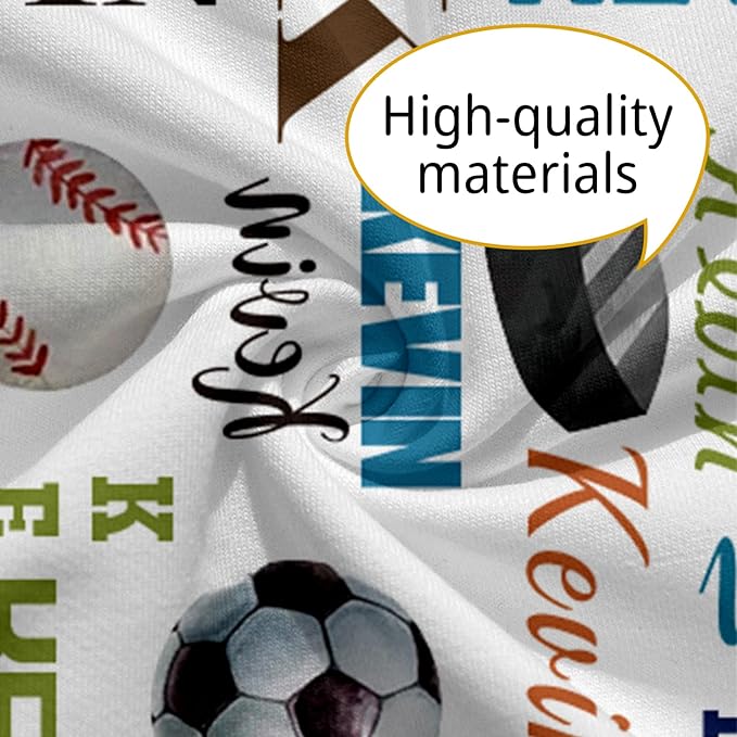 Rucekia Baby Nursing Pillow Cover - Personalized Name Multi-Ball Design Breastfeeding U-Shaped for Bottle Feeding, Ultra Soft Comfortable Breastfeeding Pillow Cover for Infant Baby Boys and Girls