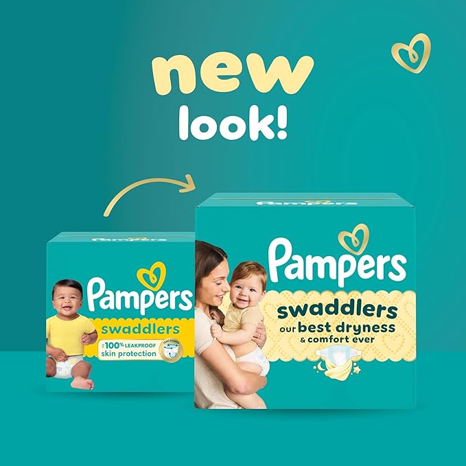 Pampers Swaddlers Diapers, Size 6 (23-44 lbs), 50 Count, Absorbent, Keeps Baby Dry and Comfortable, Skin Safe Disposable Baby Diaper (Packaging May Vary)