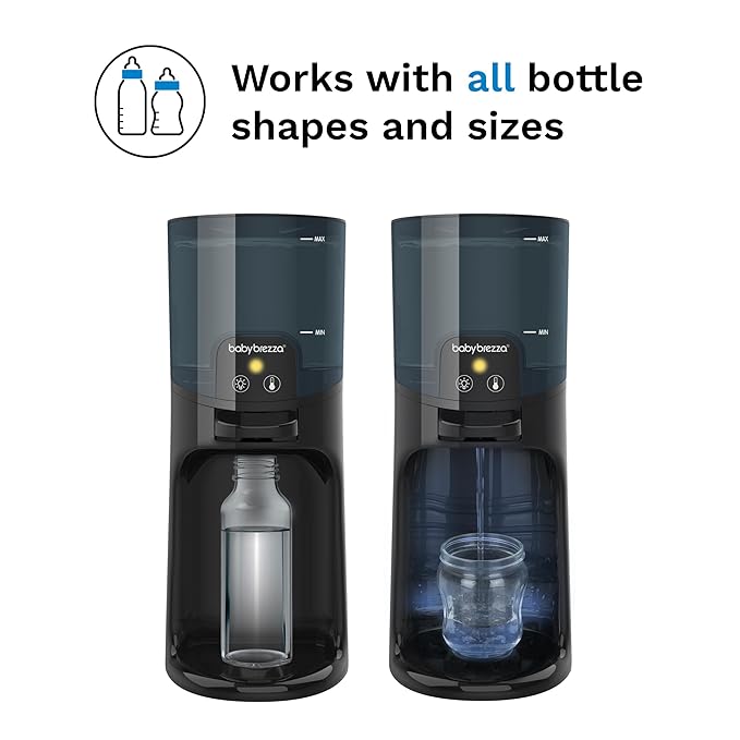 Baby Brezza Instant Baby Bottle Warmer Advanced - Fast Water Warmer Instantly Dispenses 24/7 in 3 Temperatures with Nightlight