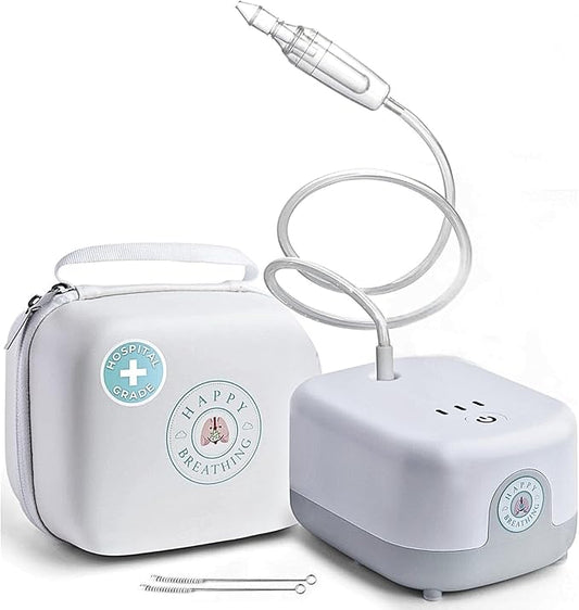 Hospital Grade Nasal Aspirator For Baby – Electric Nose Sucker for Baby & Toddler with 3-Level Suction, Portable & Rechargeable Mucus Removal for Breathing Relief, Cordless Booger Sucker & Snot Sucker