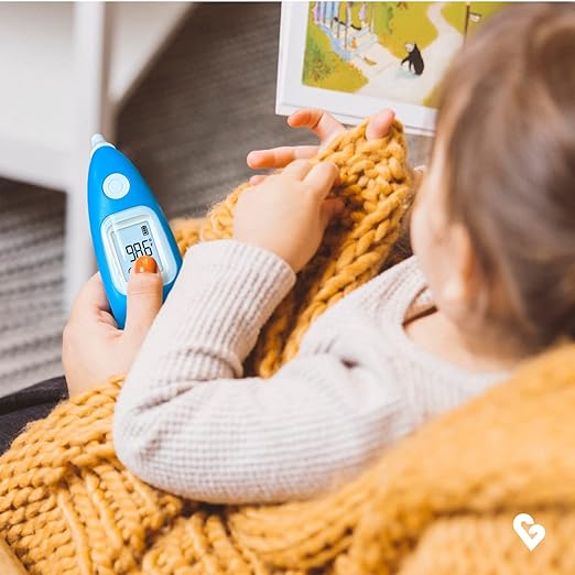 Kinsa Smart Ear Thermometer for Fever - Medical Infrared Termometro - FDA Cleared for Body Temperature Readings for All Ages - Connects to a Smartphone App to Track Symptoms and Get Illness Guidance