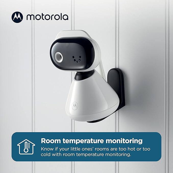 Motorola Nursery Video Baby Monitor with 2 Cameras and Audio, Wall or Table Mount , Long Range, 2-Way Audio, Temperature Sensor, Lullabies, White Noise, No WiFi, PIP1500-2