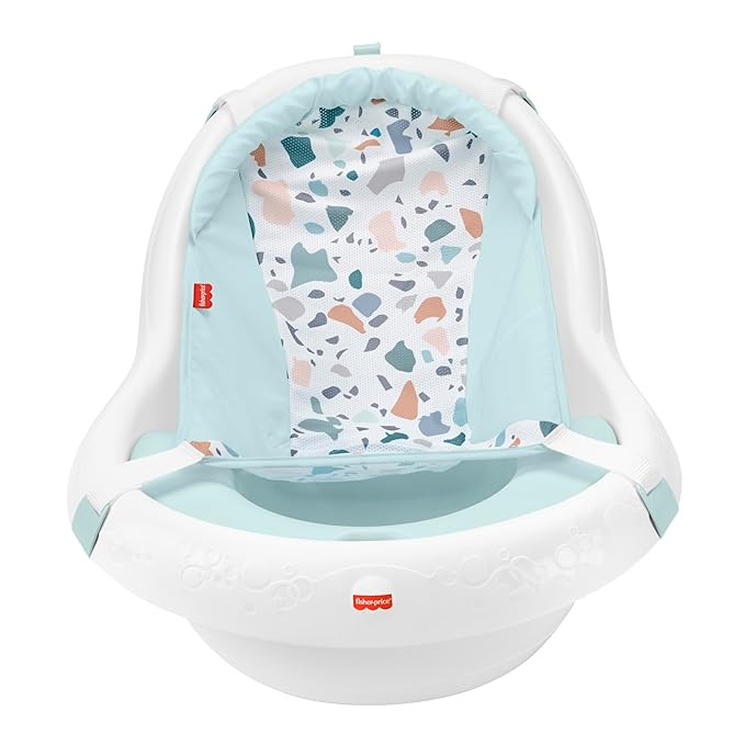 Fisher-Price™ Baby to Toddler Bath 4-in-1 Sling 'N Seat Tub with Removable Infant Support and 2 Toys, Pacific Pebble