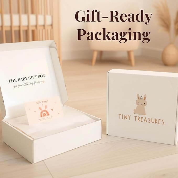 New Baby Gift Basket Set with Adorable Newborn Essentials for Baby Girl and Boy | Quality Baby Shower Gift Baskets with Soft Swaddle Blanket | Cutest Newborn Gift Set, Gift-Ready Packaging (Pink)