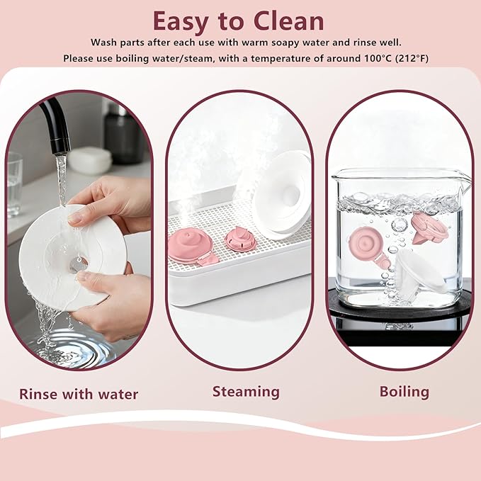 1 Pack M9 Full Set Breast Replacement Part for Momcozy Upgraded Mobile Flow | Upgraded M9, Including 24mm Flange, Red Valve, Red Diaphragm, Storage Bottle with Red Lip, Not Original Parts