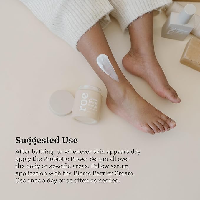 Roe Wellness Baby Cream & Baby Serum Power Pair Biome Barrier | For All Skin & Ages | Hydrating Body, Face, Dry Irritated Skin Toddlers, Newborns Skincare (Power Pair)