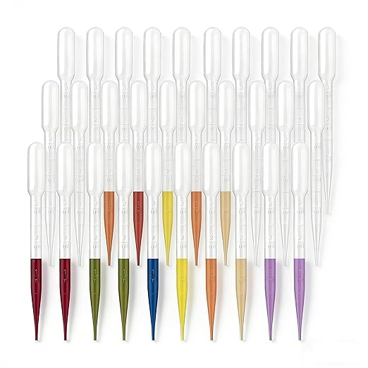 100PCS 3ml Transfer Pipettes - Disposable Plastic Droppers for Laboratory, DIY Crafts, Essential Oils & Liquid Transfer - Precise Measurement, Leak-Proof Design