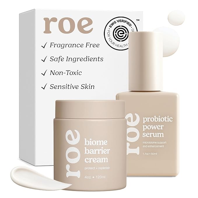 Roe Wellness Baby Cream & Baby Serum Power Pair Biome Barrier | For All Skin & Ages | Hydrating Body, Face, Dry Irritated Skin Toddlers, Newborns Skincare (Power Pair)