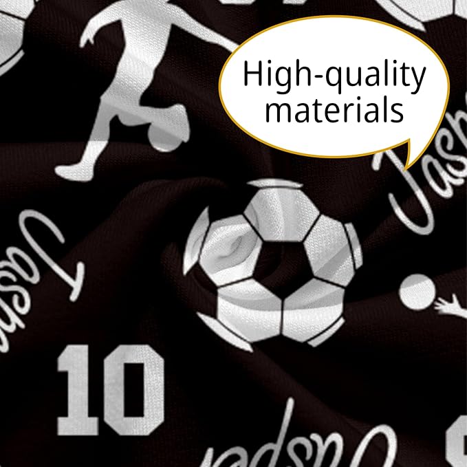 Rucekia Baby Nursing Pillow Cover - Personalized Name Soccer Theme Breastfeeding U-Shaped for Bottle Feeding, Ultra Soft Comfortable Breastfeeding Pillow Cover for Infants Baby Boys and Girls