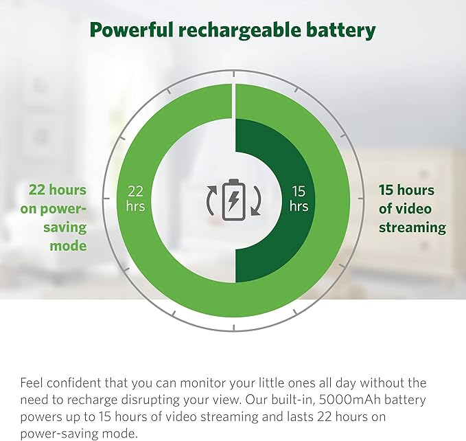 LeapFrog LF915-2HD Baby Monitor, 2 Cameras, 5” 720p Screen, 360° Pan-Tilt-Zoom, Color Night Vision, Night Light, Two-Way Intercom, Secured Transmission No WiFi