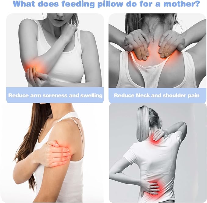 2 Pack Baby Pillow,Breastfeeding Pillow,Nursing Cushion for Bottle Feeding Comfort,Arm & Wrist Relief Pillow for Infant Care（Gray）