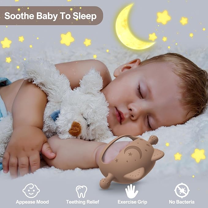 Baby Teether Toys for 6-12 Months - Teething Relief Must-Haves, Hand Teethers, Mitt With Cute Cat Shape - Ideal Baby Shower Gifts