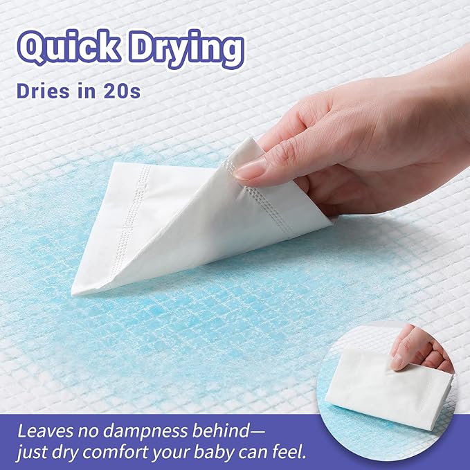 100 Pack Disposable Changing Pads for Baby, 18" x 24" Super Absorbency Disposable Underpads Large Bed Pads Absorbent Fluff Protective Table Pads Disposable Diaper Changing Pads, Leakproof