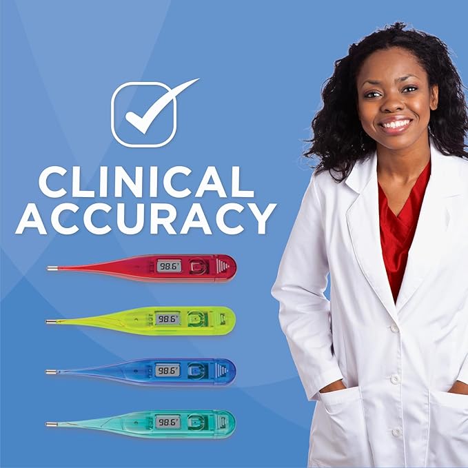 Veridian Handheld Fahrenheit/Celsius Digital Thermometer Display Kit Digital Display 08-301VC, 16 Ct