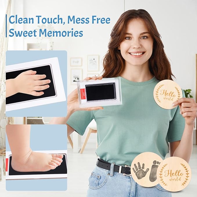 Baby Shower Gifts for Boys, Baby Boy Gifts & Newborn Essentials Bunny Lovey Security Blanket Wooden Milestone Card Infant Rattle Toy, Neworn Boy Gift Basket Set