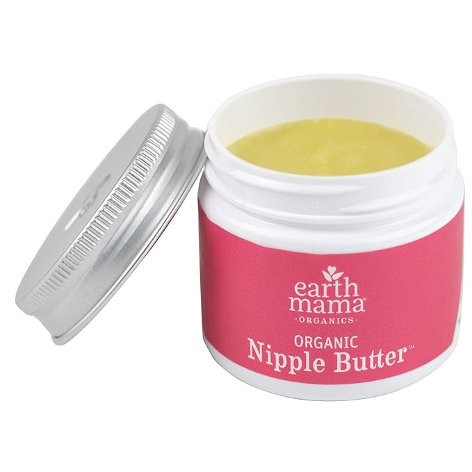 Earth Mama Organic Nipple Butter™ | Nipple Cream Safe for Breastfeeding | Postpartum Essentials for Nursing | Non Lanolin Nipple Cream, 2 fl oz (2-Pk) (Pack of 2)