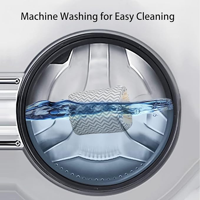 LENOTEX Breastfeeding Pillows Cotton Nursing Arm Pillow Skin-Friendly Feeding Pillow Mini Arm Pillow for Breastfeeding Washable Nursing Pillow for Bottle Feeding (Grey Stars with White Background)