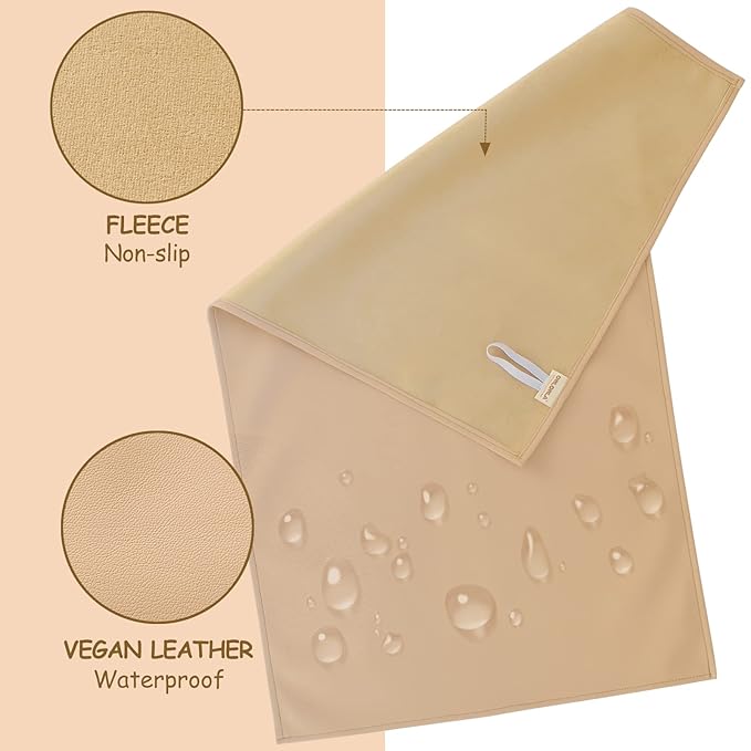 Owlowla Baby Diaper Changing Pad Portable Changing Mat Travel Changing Pad Liner for Baby and Small Toddler(Beige&Herringbone)