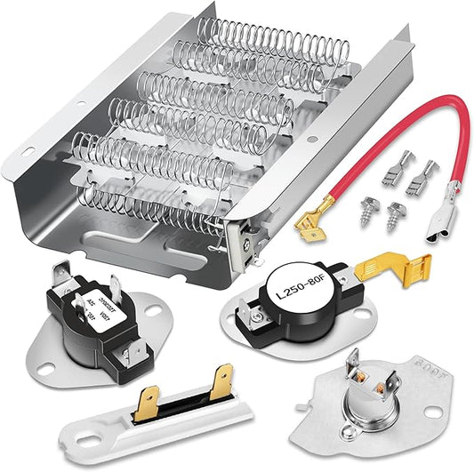 【Upgraded】279838 W10724237 Dryer Heating Element for Whirlpool Wed4815ew1 Maytag Centennial Medc215ew1 Kenmore 70 80 Series Model 110 Amana Ned4655ew1 Roper Admiral,Replaces 2406026 3403585 3398064