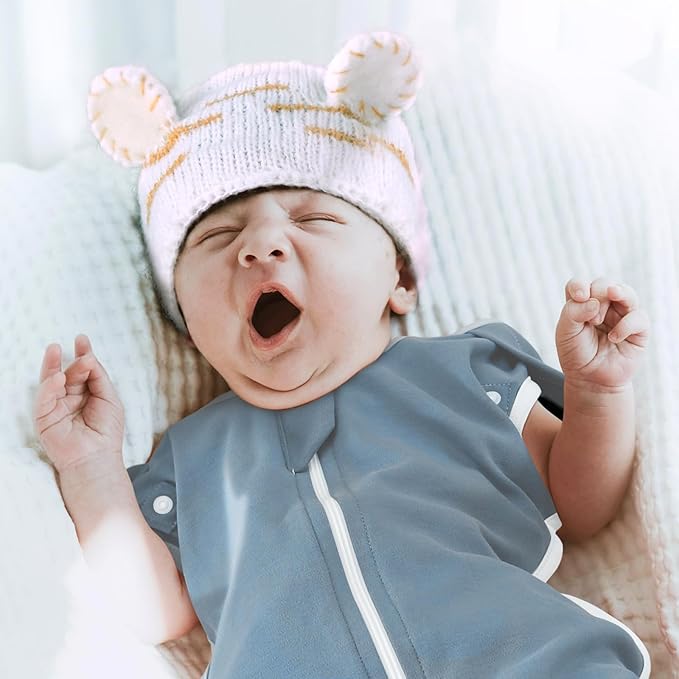 2-Pack Arms Up Swaddle 0-3 Months - Newborn Swaddle Sack for Baby Boys Girls, Baby Transitional Swaddles for Newborn, Cuff Removable & 2-Way Zipper, Blue Dolphin Breathable Sleep Sacks