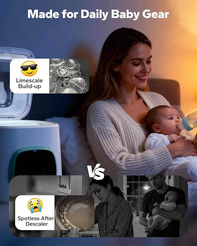 Descaling Tablets 36 Count: for Momcozy Baby Brezza Grownsy Papablic Bottle Washers, Detergent Washing Tablets for All Brands Baby Bottle Washer Machine Warmer Sterilizers Formula Maker