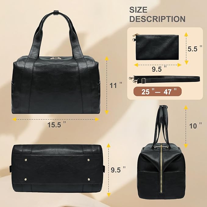 miss fong Large Diaper Bag Tote Pregnancy Hospital Bag Baby Tote Bag with 9 Pockets Mommy Bag with Small Purse-Black