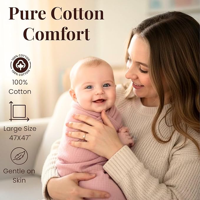 New Baby Gift Basket Set with Adorable Newborn Essentials for Baby Girl and Boy | Quality Baby Shower Gift Baskets with Soft Swaddle Blanket | Cutest Newborn Gift Set, Gift-Ready Packaging (Pink)