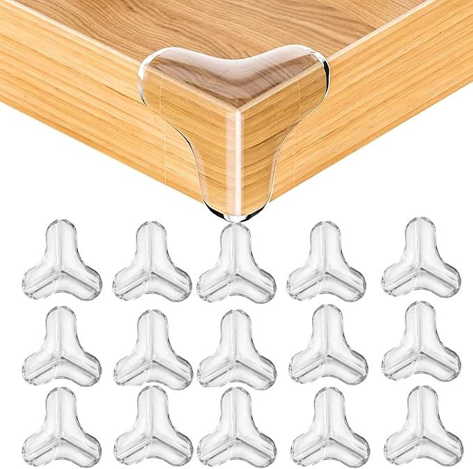 16 PCS Corner Protector Baby T-Shape, Clear Table Corner Protectors Baby Proofing Baby Safety Products Baby Proof Corners and Edges Furniture Corner Protector