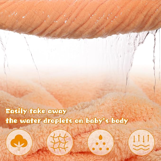 WODHOY Toddler Bath Towel Baby Bath Towels Hooded Kids Towel for Boy Girl 0-5 Year, 2-Pack Thick Absorbent Toddler Towels Hooded Baby, Large 50''x32'' Soft Hooded Baby Bath & Hooded Towels
