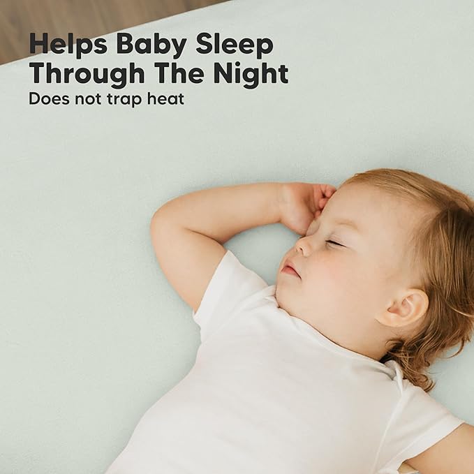 2-Pack Mini Crib Sheets Fitted - 38x26 Pack N Play Sheets for Pack and Play Mattress, Organic Cotton, Soft & Breathable Playard Bedding, Neutral Mini Toddler Bed Cover for Boys, Girls (Wildflowers)