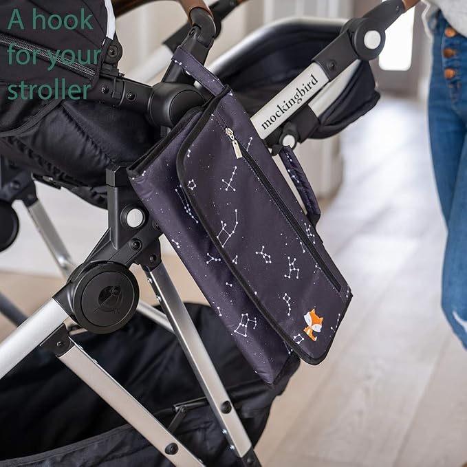 Lil Fox Portable Changing Pad - One-Hand Diaper Change Pad for Baby Diaper Bag or Changing Table. Unisex Baby Shower Gifts, Newborn Essentials